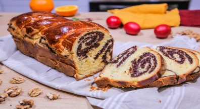 Cozonac cu nuci și cacao