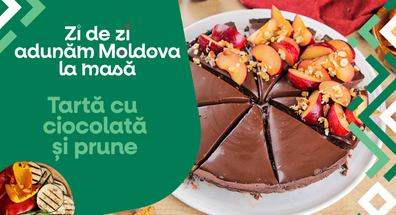Tartă cu ciocolată și prune