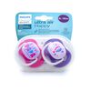 Ultra Air Happy Suzeta din silicon Girl 6-18m 2buc AVENT