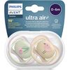 Ultra Air Suzeta din silicon Girl 0-6m 2 buc AVENT