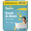 PAMPERS Servetele umede Baby wipes  fresh clean 80buc  3+1 gratis
