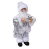 Mos craciun alb textil/plastic 30cm
