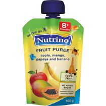 Piure mere, mango, papaya banane 8l+  100g d/p NUTRINO