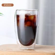 Pahar sticlă pereți dubli 450 ml