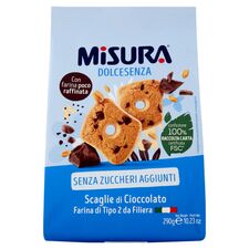 Biscuiti fara zahar cu chipsuri de ciocolata 290g MISURA
