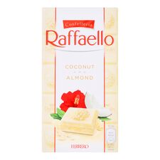 Ciocolata alba cu cocos si migdale 90g RAFFAELLO