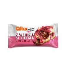 PRAJITURA CASEI cu zmeura si crema de ciocolata 55g ALKA