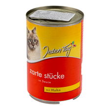 Корм ​​для кошек курица 415г Jeden Tag