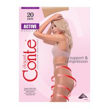 Колготки женские Active 20, mocca 3 CONTE