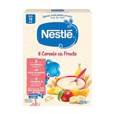 Terci 8 cereale fructe f/lapte 12l+ 250g NESTLE