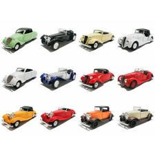 WELLY Mașini 1:34 metal 12 modele RETRO