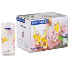Set 6 pahare Water Color 270ml LUMINARC