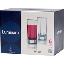 Set pahare Octime LONG CHIPS  drink 330ml, 6buc. LUMINARC