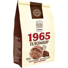 Inghetata Plombir ciocolata 1965 cart. 600g LIMO