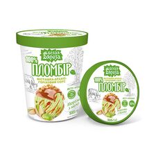 Înghețată Plombir cu fistic și arahide 555g БЕЛАЯ БЯРОЗА