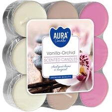 Set 18 lumanari parfumate Vanilla & Orchids. 4ore BISPOL