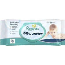 PAMPERS Servetele umede Water 60buc