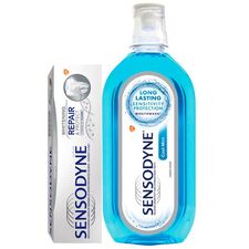 SENSODYNE pasta de dinti 75ml/apa de gura 500ml Gratis