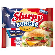 INALPI Branza topita felii Cheddar pentru burger Slurpy 175g