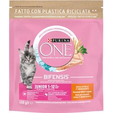 ONE Hrana uscata p/pisici pui/cereale Junior 450g
