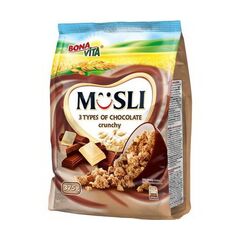 Musli Crunchy cu 3 tipuri de ciocolata 3 BONA VITA