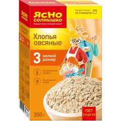 Fulgi de ovaz №3 350g ЯСНО СОЛНЫШКО