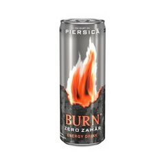 Bautura energizanta de piersica zero zahar 250ml BURN
