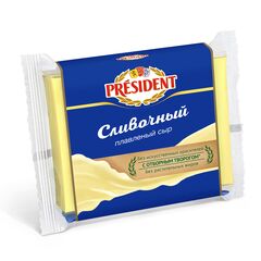 Branza topita Felii cu frisca 40% 150g PRESIDENT