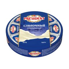 Brinza topita frisca 45% triunghi 140g PRESIDENT