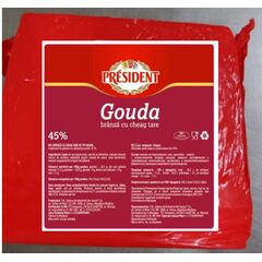 Branza cu cheag tare Gouda kg PRESIDENT