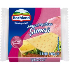 Branza topita felii sunca 45% 140g HOCHLAND