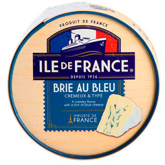 Cascaval Brie au Blue cu mucegai alb/albastru 125g ILE DE FRANCE