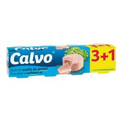 Ton in ulei vegetal 3+1x65g CALVO