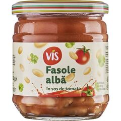 Fasole albe in sos tomate 410g b/s VIS