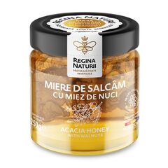 Miere de salcam cu miez/nuca 250g REGINA NATURII