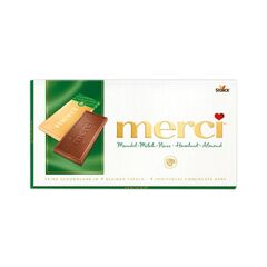 Ciocolata cu alune de padure si migdale 100g MERCI