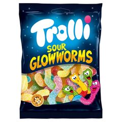 Bomboane gumate Glowworms 100g TROLLI