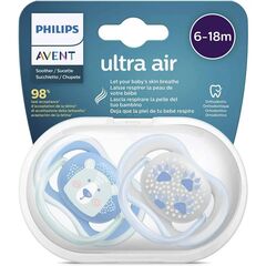 Ultra Air Suzeta din silicon Boy 6-18m 2 buc AVENT