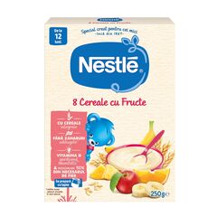 Terci 8 cereale fructe f/lapte 12l+ 250g NESTLE