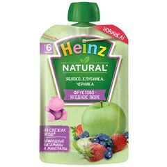 Piure mere/capsuni/afine 90g 6l+ HEINZ