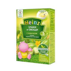 Terci p/u copii f/lapte de orez-grau cu dovlecei 5l+ 200g HEINZ