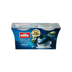 Iaurt Pezzi cu bucati de afine 2*125g MULLER