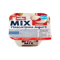 Iaurt Mix Mascarpone Căpșuni 130g MULLER