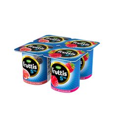 Iaurt de zmeură, mure, prune, smochine 5%, 115g FRUTTIS