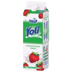 Iaurt de baut cu capsuni 2.5%, 0.900g YOLI