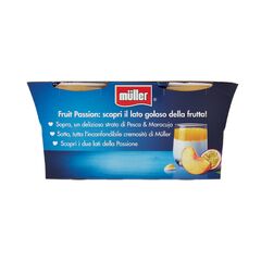 Iaurt Fruit Passion Piersici & Maracuja 2x125g MULLER