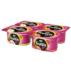 Iaurt Cu capsuni/mere/pere 8%, 115g FRUTTIS