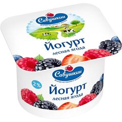 Iaurt fructe de padure 2% 120g САВУШКИН