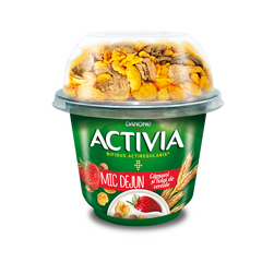 Iaurt Mic Dejun capsuni fulgi d/cereale168g ACTIVIA
