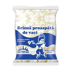 Branza de vaci 9% 500g INCOMLAC